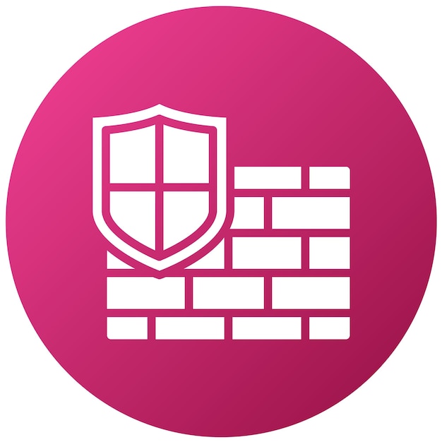 Vectorontwerp Firewall Guard Icon Stijl