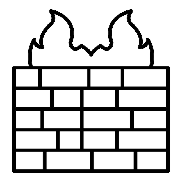 Vector vectorontwerp firewall icon style