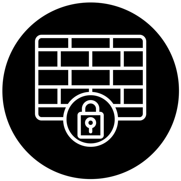 Vectorontwerp Firewall Lock Icon Style