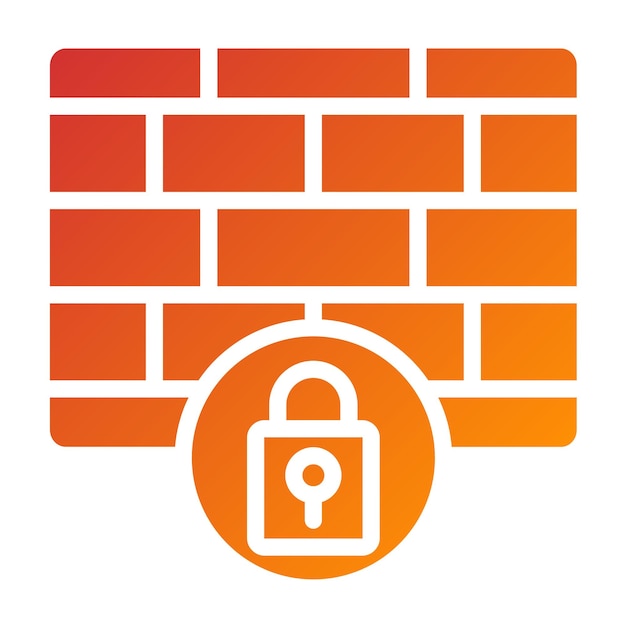 Vectorontwerp Firewall Lock Icon Style