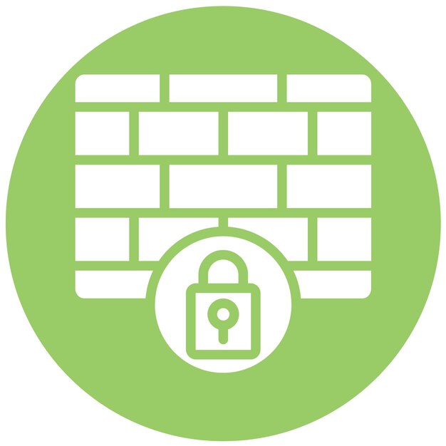 Vectorontwerp Firewall Lock Icon Style