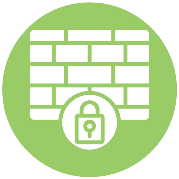 Vector vectorontwerp firewall lock icon style