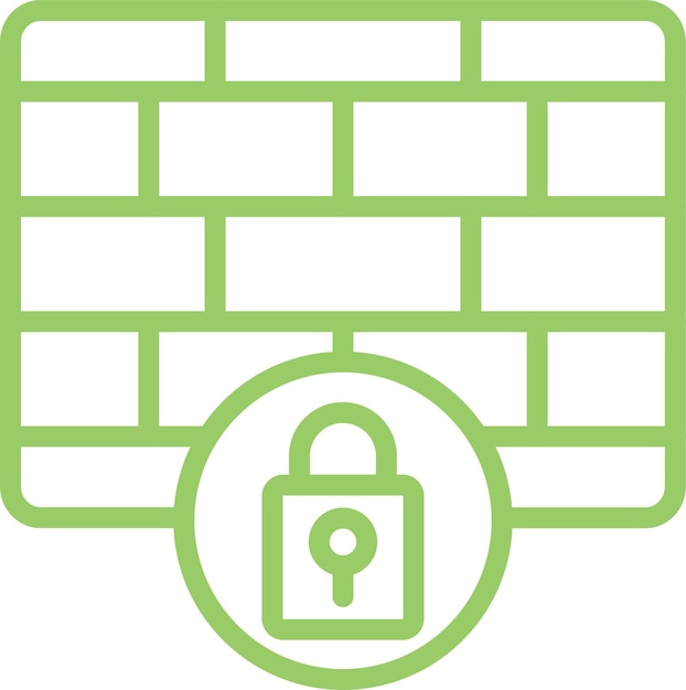 Vectorontwerp Firewall Lock Icon Style