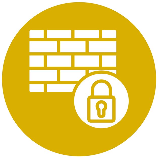 Vectorontwerp Firewall Lockdown Icon Style
