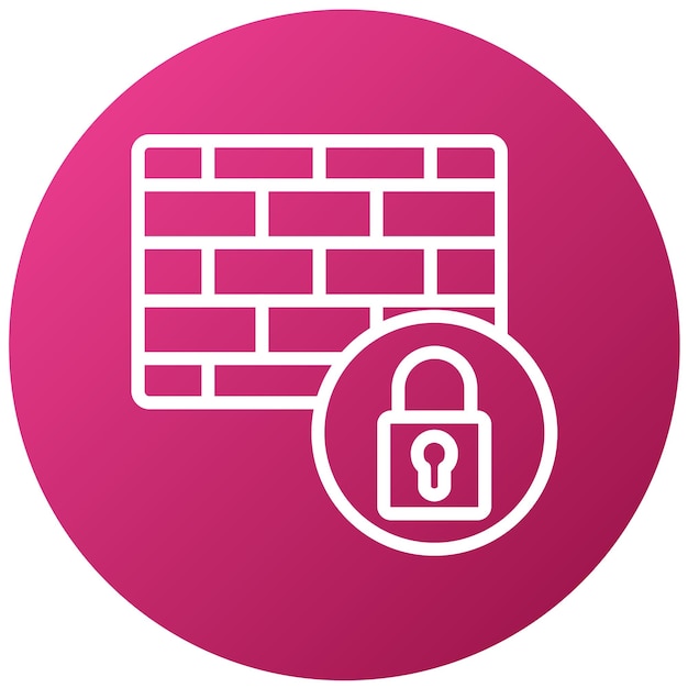 Vectorontwerp Firewall Lockdown Icon Style