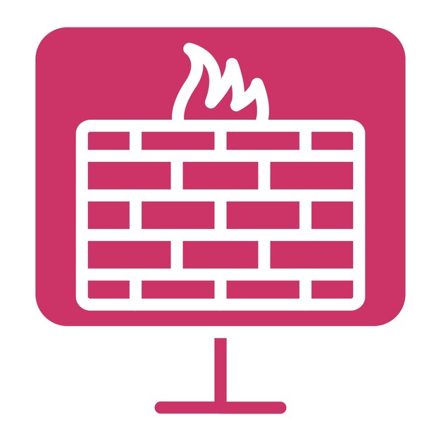 Vectorontwerp Firewall Monitoring Icon Style