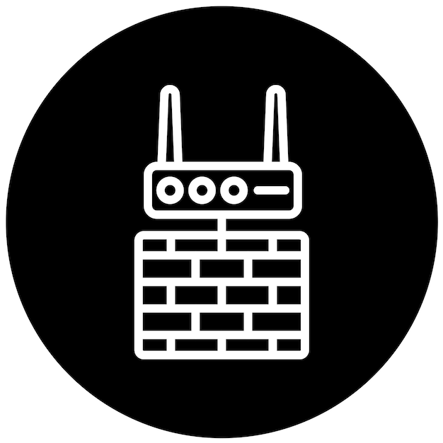 Vectorontwerp Firewall Router Icon Style