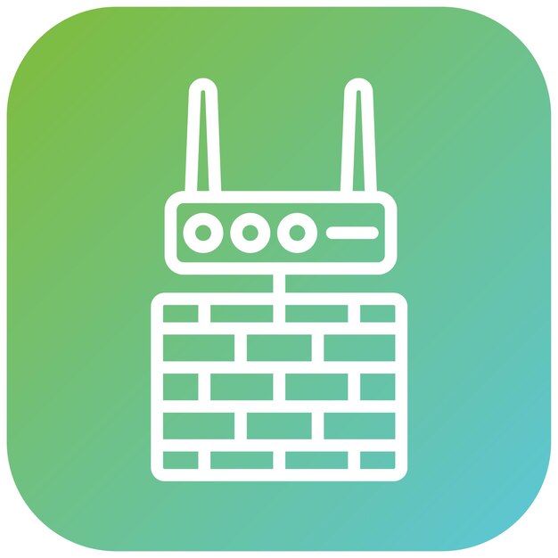 Vectorontwerp Firewall Router Icon Style