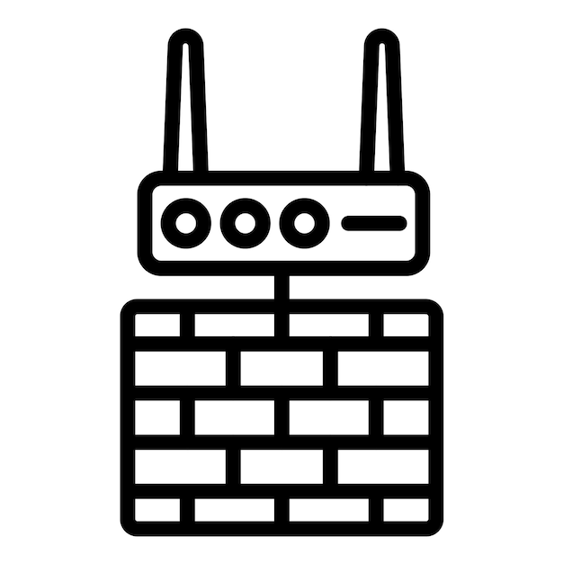 Vectorontwerp Firewall Router Icon Style