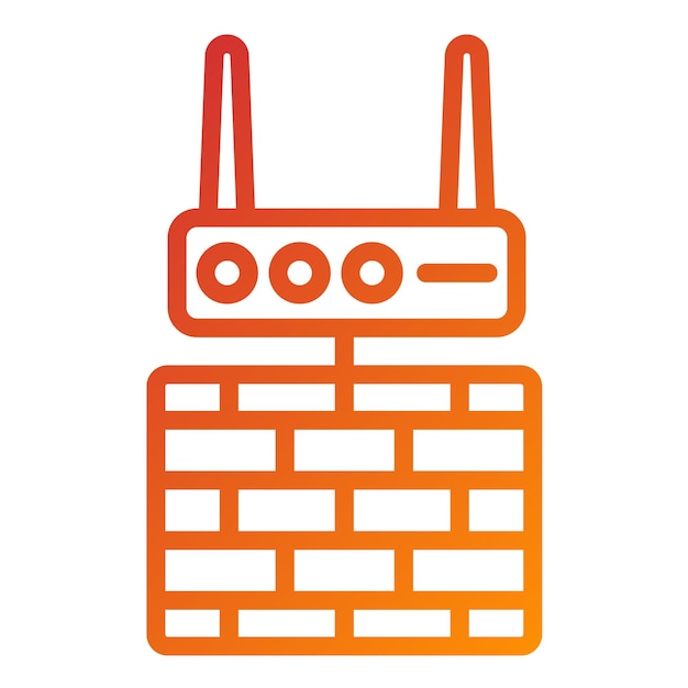Vectorontwerp Firewall Router Icon Style