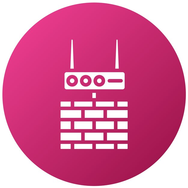 Vectorontwerp Firewall Router Icon Style