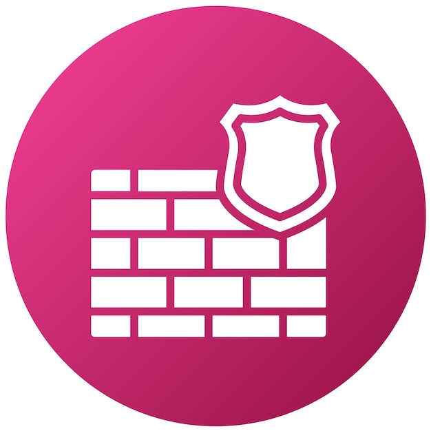Vectorontwerp Firewall Shield Icon Icon Style
