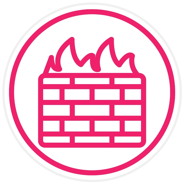 Vector vectorontwerp firewall wall block icon style