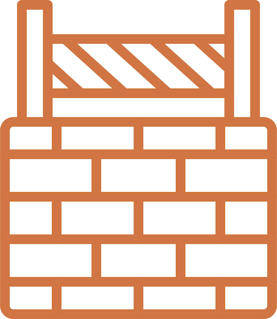 Vectorontwerp FirewallBarrier Icon Style