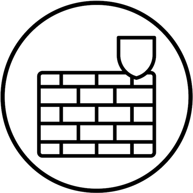 Vectorontwerp FirewallDefender Icon Style