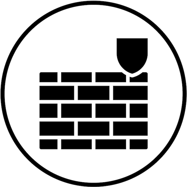 Vectorontwerp FirewallDefender Icon Style