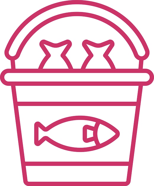 Vectorontwerp Fish Bucket Icon Style