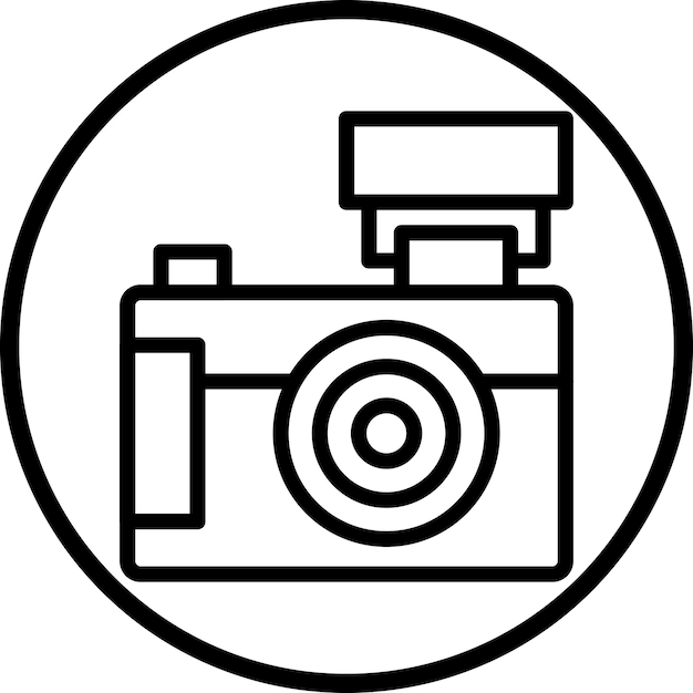 Vectorontwerp Flash Camera Icon Stijl