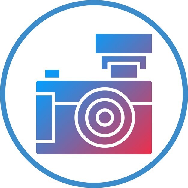 Vectorontwerp Flash Camera Icon Stijl