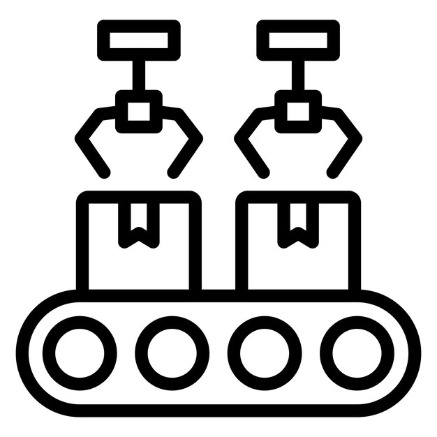 Vectorontwerp Flexibele assembliesysteem Icon Style