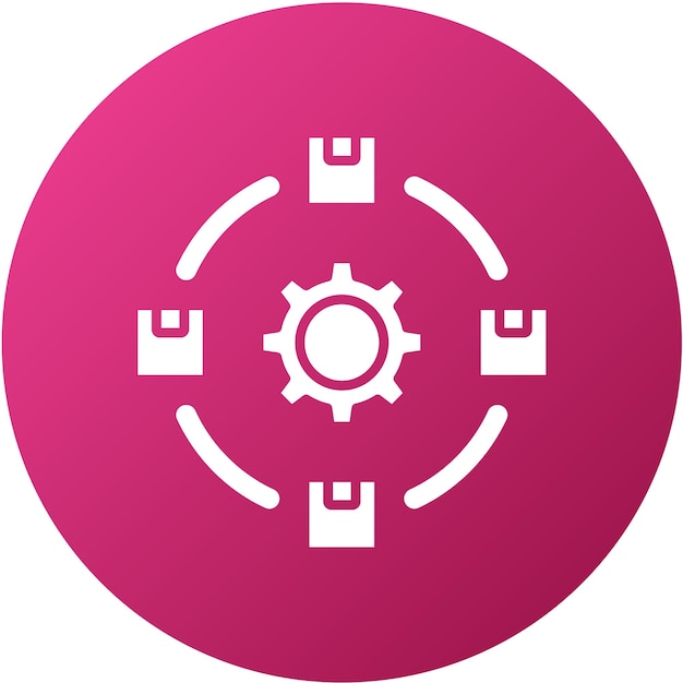 Vectorontwerp Flexibele assembliesysteem Icon Style