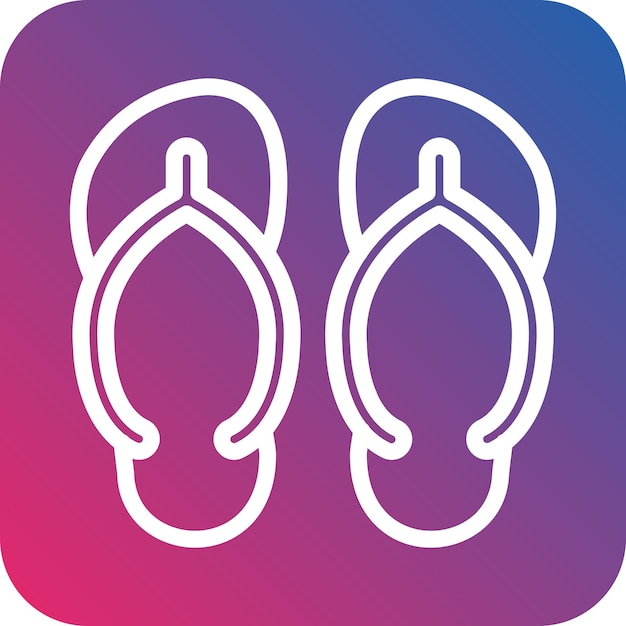 Vectorontwerp Flip Flops Icon Style
