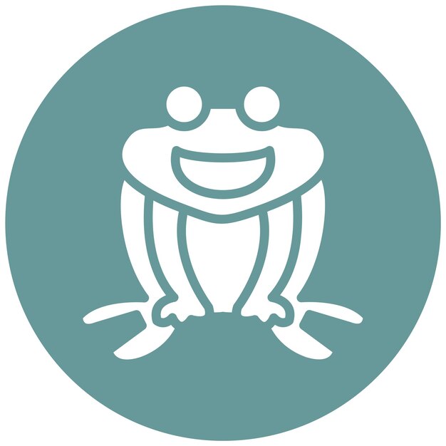 Vector vectorontwerp frog icon style