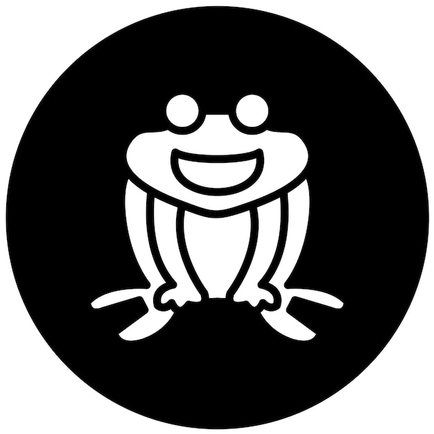 Vector vectorontwerp frog icon style