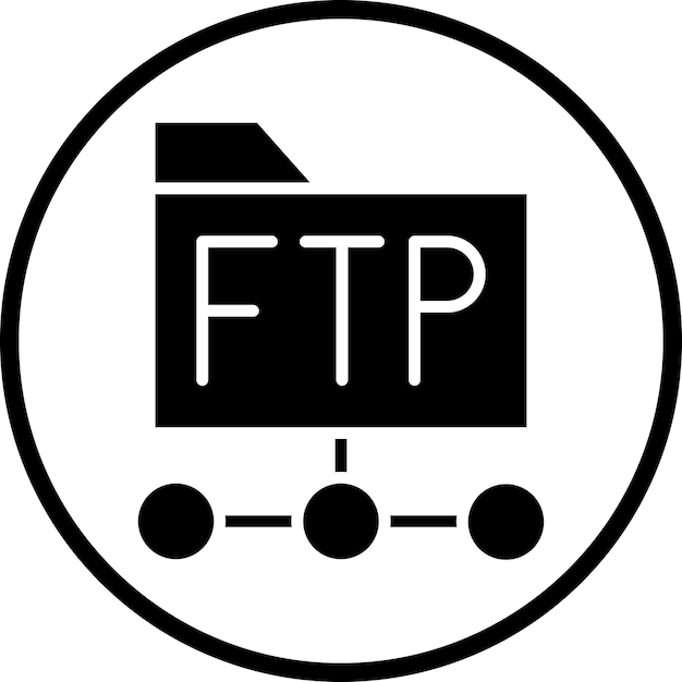 Vectorontwerp FTP-protocol icoon stijl