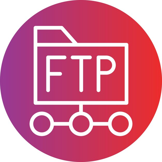 Vectorontwerp FTP-protocol icoon stijl
