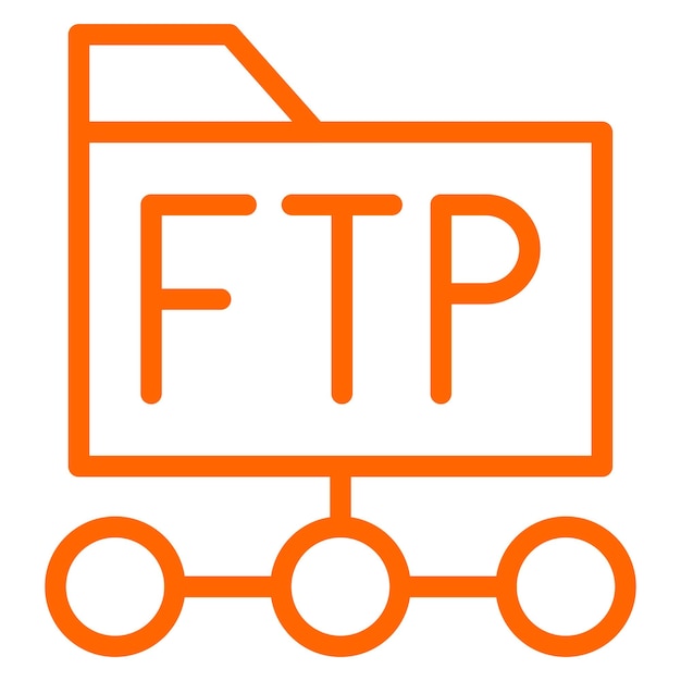 Vectorontwerp ftp-protocol icoon stijl