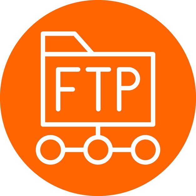 Vectorontwerp FTP-protocol icoon stijl