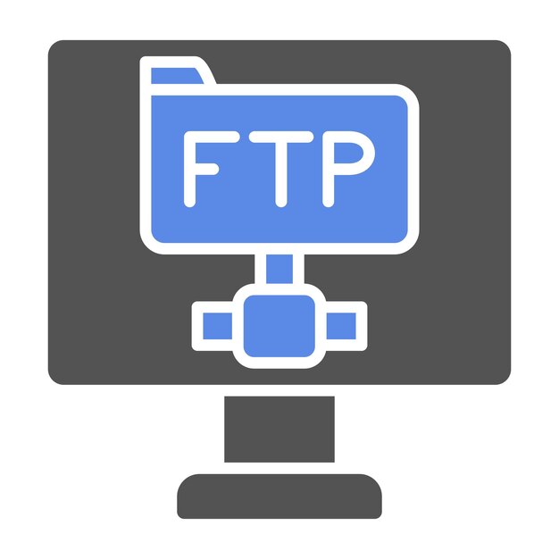 Vectorontwerp FTP-protocol icoon stijl