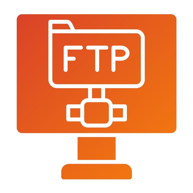 Vectorontwerp FTP-protocol icoon stijl