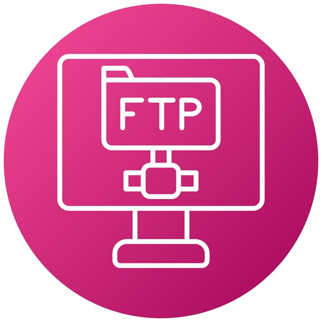 Vectorontwerp FTP-protocol icoon stijl
