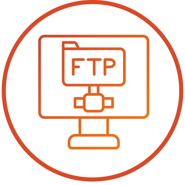 Vectorontwerp FTP-protocol icoon stijl