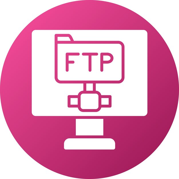 Vectorontwerp FTP-protocol icoon stijl