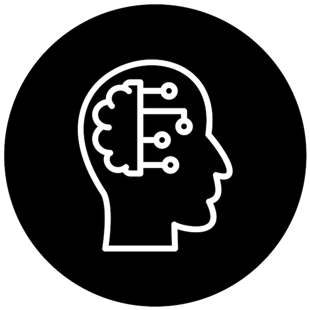 Vectorontwerp Futuristische Brain Icon Style