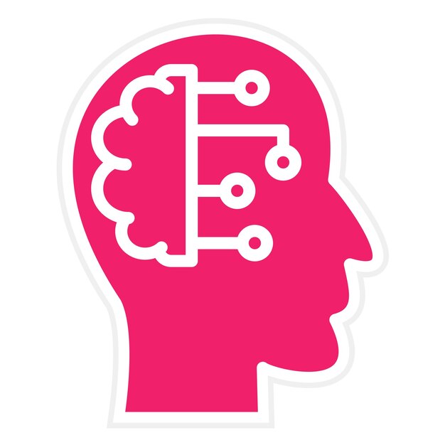 Vectorontwerp Futuristische Brain Icon Style