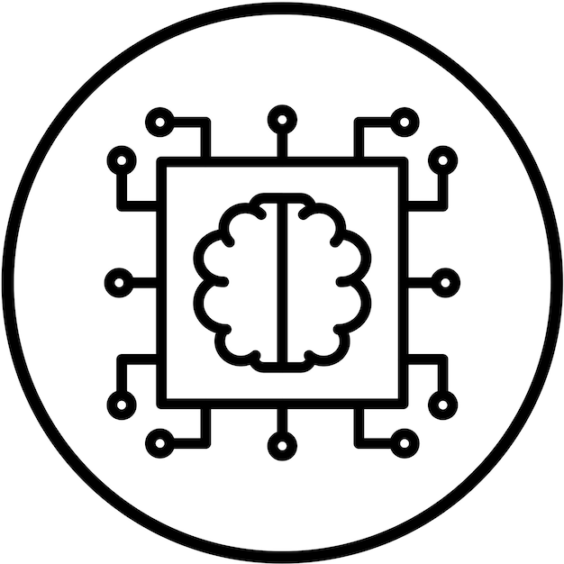 Vectorontwerp Futuristische Circuit Icon Style