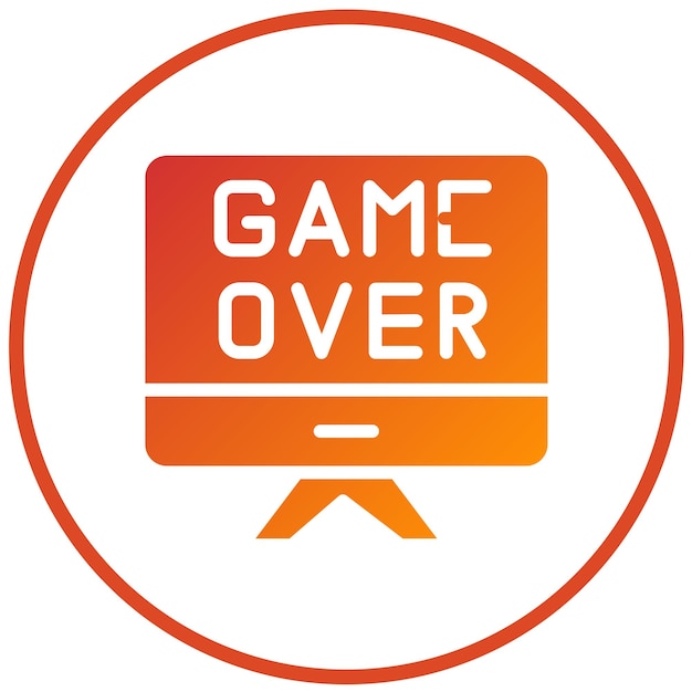 Vectorontwerp Game Over Icon Style