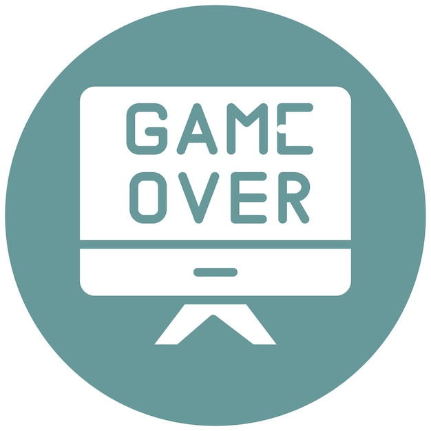 Vectorontwerp Game Over Icon Style