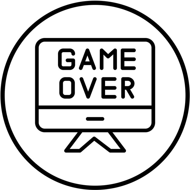 Vectorontwerp Game Over Icon Style