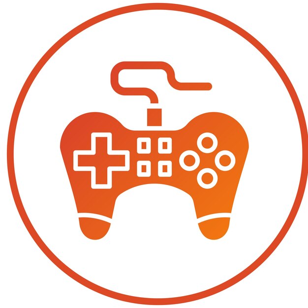 Vector vectorontwerp gamepad icon style