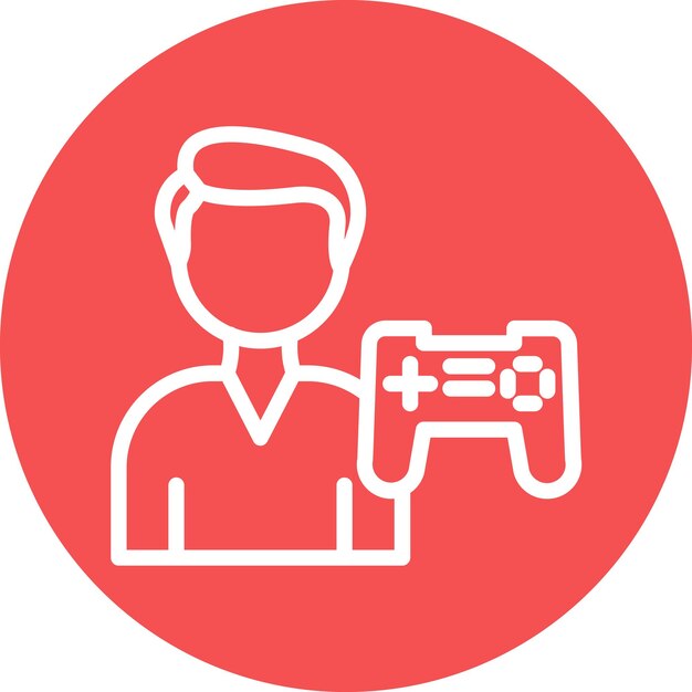 Vector vectorontwerp gamer icon style