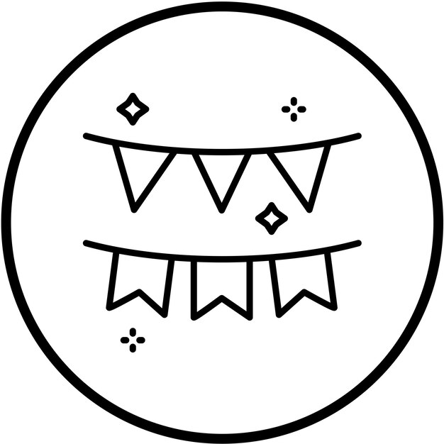 Vectorontwerp Garland Icon Style