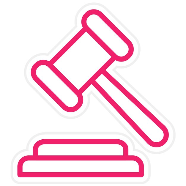Vectorontwerp Gavel Icon Style