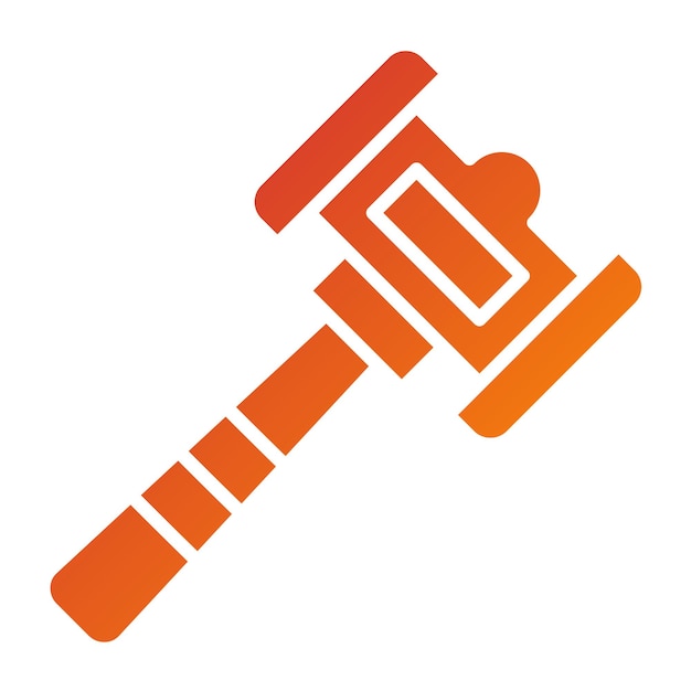 Vector vectorontwerp gavel icon style