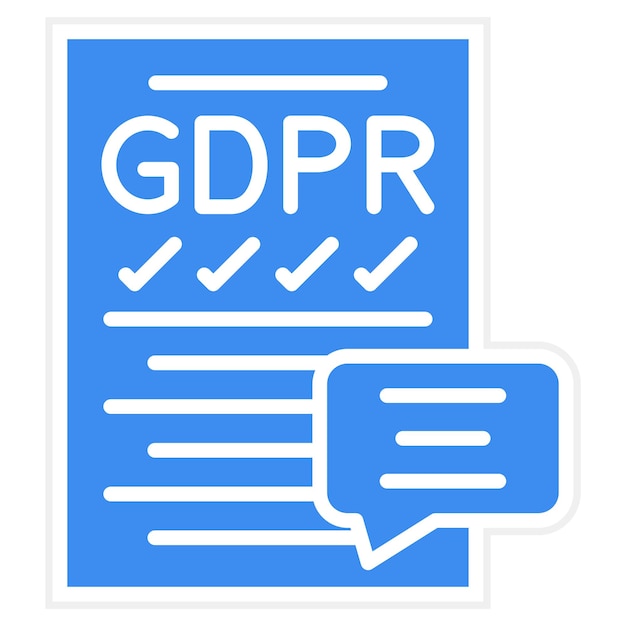 Vector vectorontwerp gdpr compliance icon style