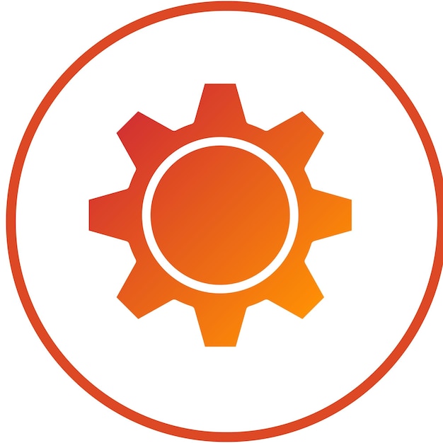 Vectorontwerp Gear-instellingen Icon stijl